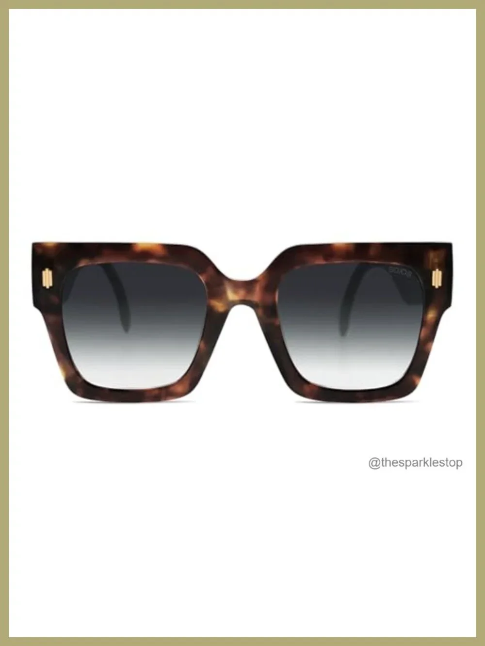 Oversized Square Sunglasses Women UV400 Protection Vintage Retro